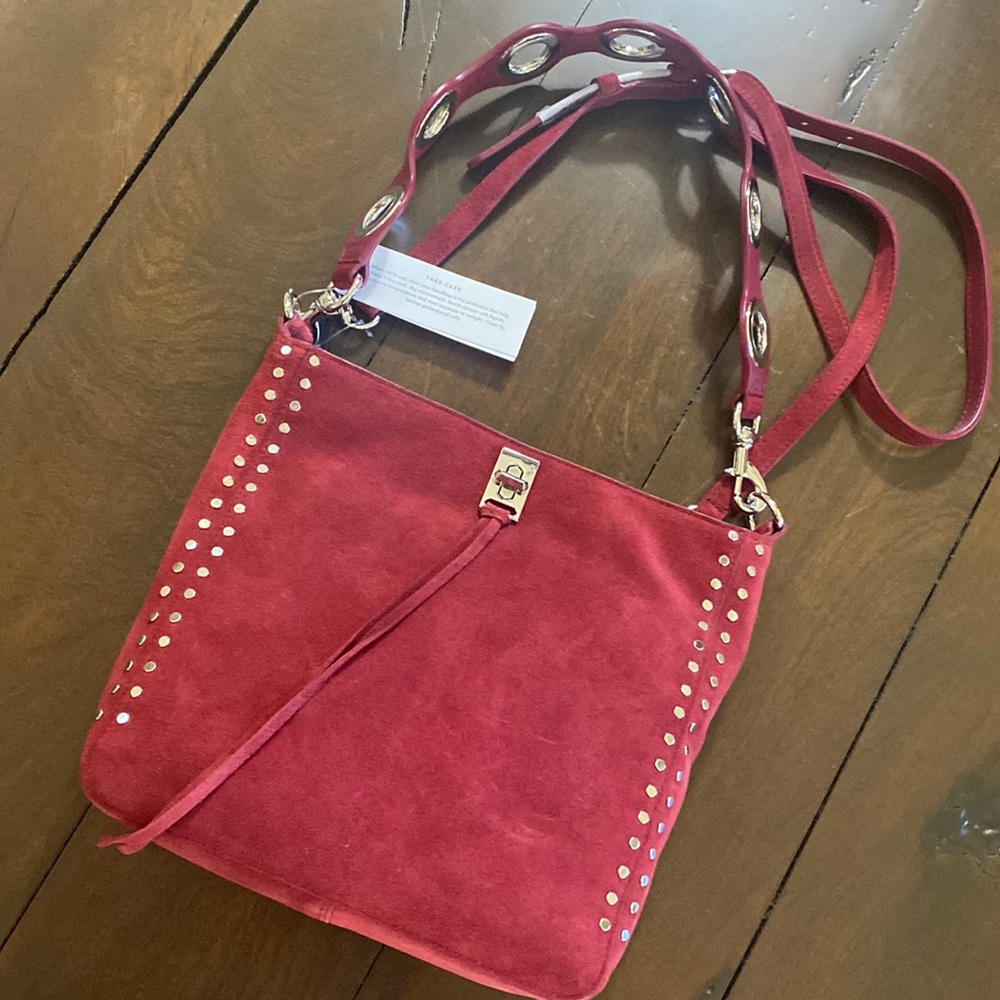 Rebecca Minkoff purse red suede NWT $248